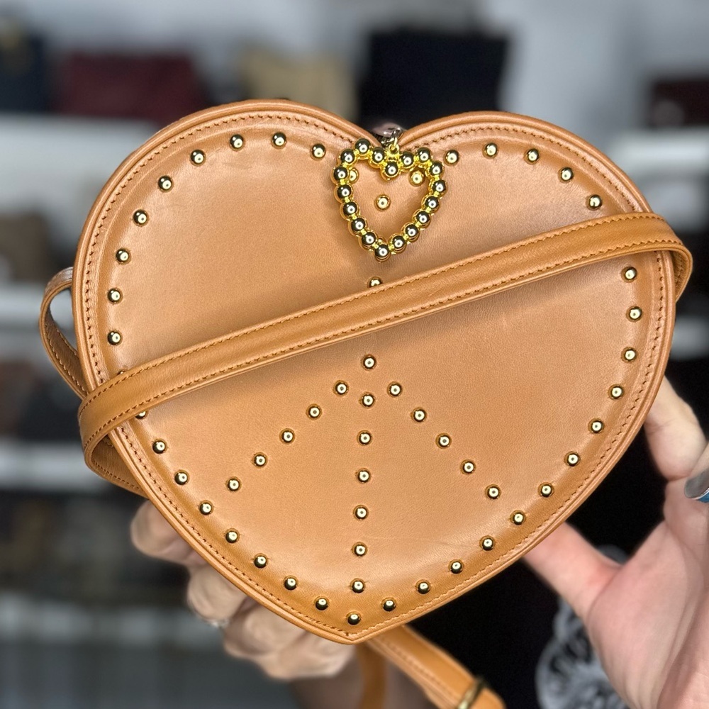Moschino Peace Sign Heart Shaped Bag